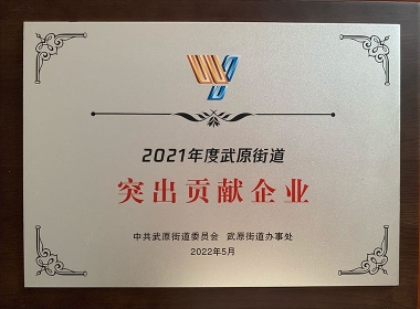 2021年度武原街道突出貢獻(xiàn)企業(yè)